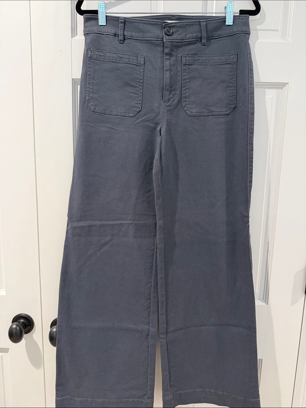 LOFT Wide-Leg High-Rise Jeans in Charcoal